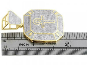 ANKH CROSS OCTAGON DIAMOND PENDANT 2 3D-printmodel