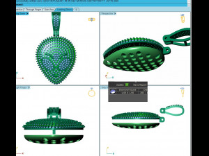 ALIEN FACE EMOJI OVAL DIAMOND PENDANT 3D Baskı Modeli