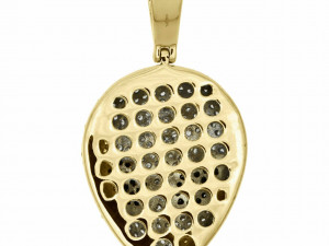 ALIEN FACE EMOJI OVAL DIAMOND PENDANT 3D Baskı Modeli