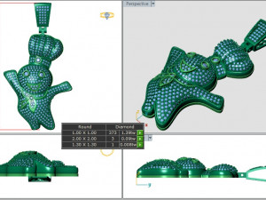 DOUGH BOY DIAMOND PENDANT 3D 打印模型