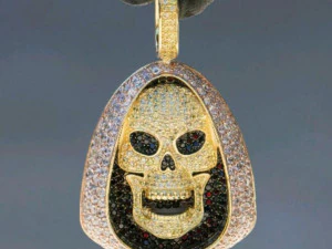 SKULL DIAMOND PENDANT 3D Print Model
