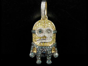 MINION DIAMOND PENDANT 3D Print Model