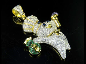 DOUGH BOY DIAMOND PENDANT 2 3D Print Model