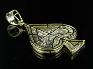 ACES SPADE DIAMOND PENDANT 3D Print Model