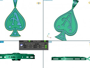 ACES SPADE DIAMOND PENDANT Modelo de Impressão 3D