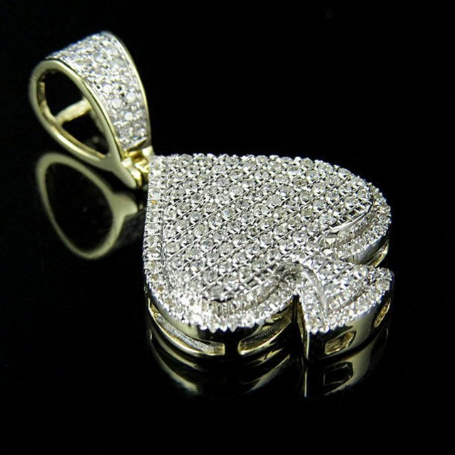 ACES SPADE DIAMOND PENDANT 2 Modelo de Impressão 3D .c4d .max .obj .3ds .fbx .stl .blend 
