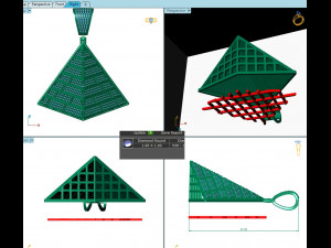 EGYPTIAN PYRAMID DIAMOND PENDANT Modèles 3D en vedette