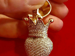 3D CROWN CHARM HEART DIAMOND PENDANT 3 3D प्रिंट मॉडल