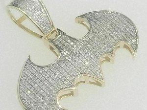 BATMAN LOGO DIAMOND PENDANT 2 3Dプリントモデル