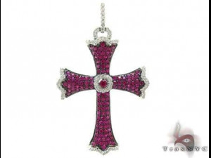 CROSS SIGN DIAMOND PENDANT 5 3Dプリントモデル