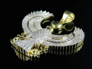 Egyptian Eagle Diamond Pendant 3D Print Model