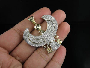 Egyptian Eagle Diamond Pendant 3D Print Model