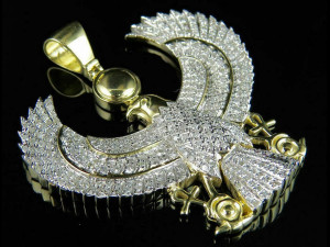 Egyptian Eagle Diamond Pendant 3D Druckmodell