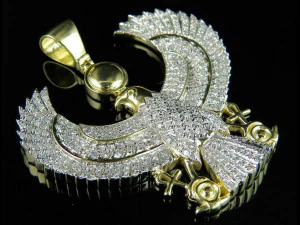 Egyptian Eagle Diamond Pendant 3D Print Model