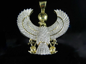 Egyptian Eagle Diamond Pendant 3D Druckmodell