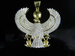 Egyptian Eagle Diamond Pendant 3D Print Model