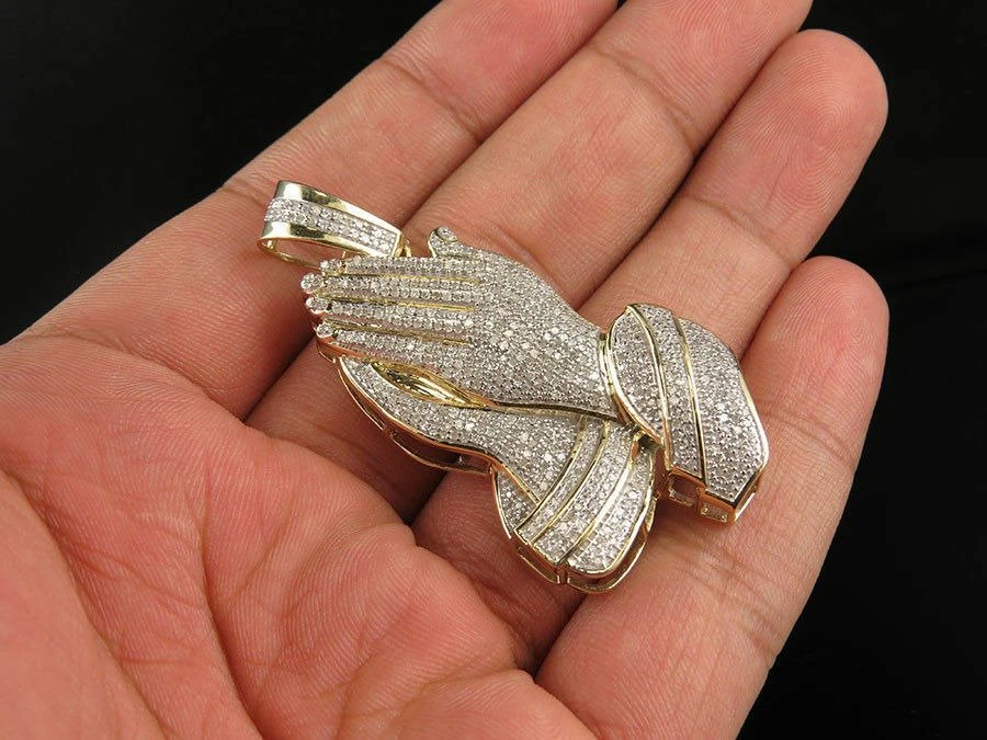 JOINING HAND DIAMOND PENDANT 6 3D Print Model .c4d .max .obj .3ds .fbx .stl .blend
