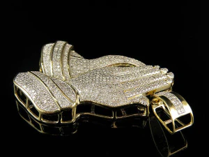 JOINING HAND DIAMOND PENDANT 6 3D Print Model