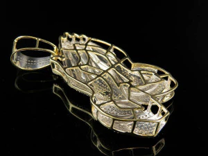 JOINING HAND DIAMOND PENDANT 6 3D Print Model