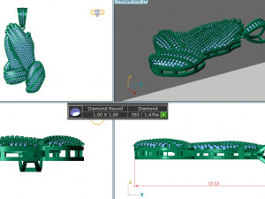 JOINING HAND DIAMOND PENDANT 6 3D 打印模型