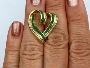 HEART SLIDER DIAMOND PENDANT 5 3D printmodel