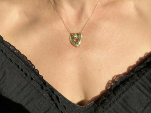 HEART SLIDER DIAMOND PENDANT 5 3D printmodel