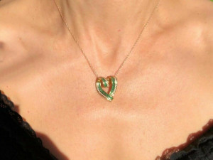 HEART SLIDER DIAMOND PENDANT 5 3D printmodel