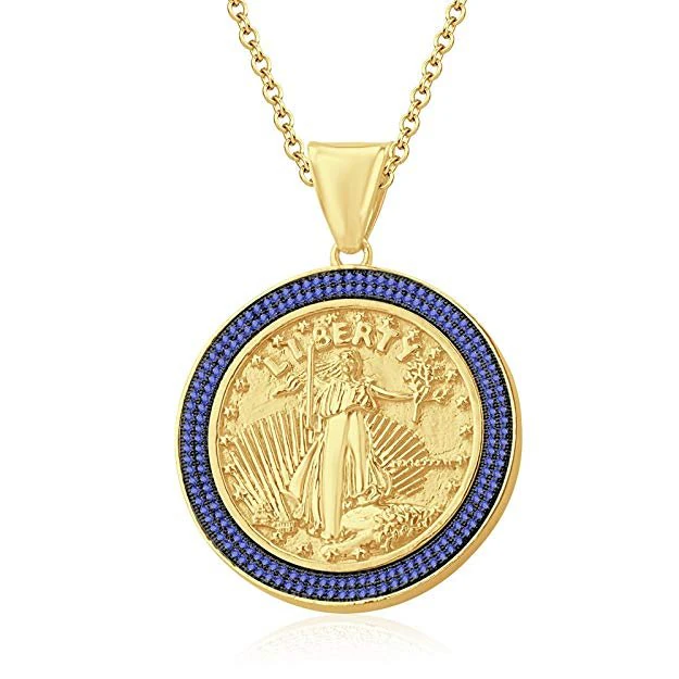 US DOLLAR LIBERTY GOLD COIN DIAMOND PENDANT 3 3D Print Model .c4d .max .obj .3ds .fbx .stl .blend 