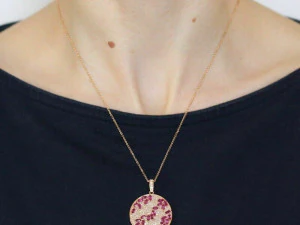 VINTAGE EFFY GEMMA DIAMOND AND RUBY PENDANT 3D Print Model