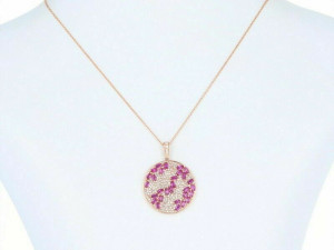 VINTAGE EFFY GEMMA DIAMOND AND RUBY PENDANT 3Dプリントモデル