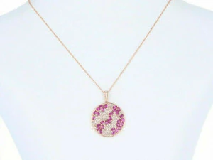 VINTAGE EFFY GEMMA DIAMOND AND RUBY PENDANT 3D Print Model