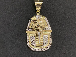 EGYPTIAN KING TUT HEAD PHARAOH MUMMY GOLD PENDANT 3D Baskı Modeli