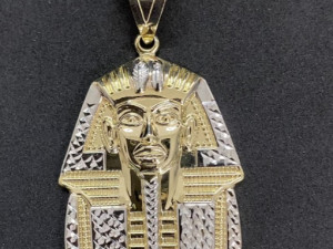 EGYPTIAN KING TUT HEAD PHARAOH MUMMY GOLD PENDANT 3D Baskı Modeli