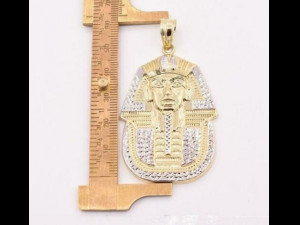 EGYPTIAN KING TUT HEAD PHARAOH MUMMY GOLD PENDANT 3D Baskı Modeli