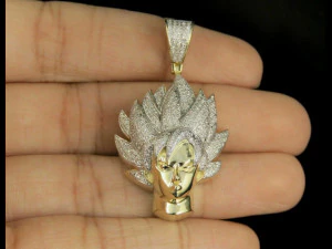 GOKU DIAMOND PENDANT 3D Print Model