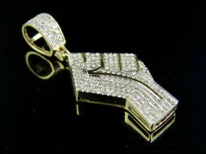 LIVES MATTER HAND DIAMOND PENDANT Modèles 3D en vedette