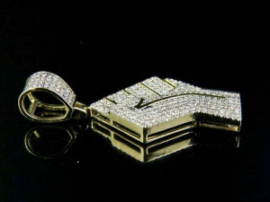 LIVES MATTER HAND DIAMOND PENDANT Modèles 3D en vedette