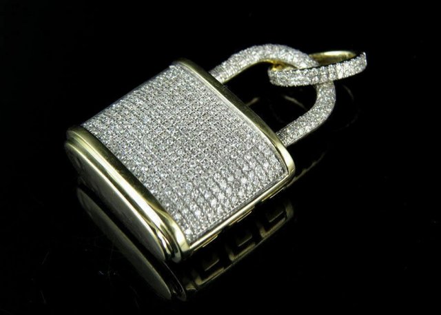 LOCK DIAMOND PENDANT 3Dプリントモデル .c4d .max .obj .3ds .fbx .stl .blend 