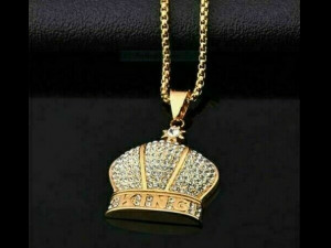 KING OF CROWN CHARM DIAMOND PENDANT 3D Принт Модель