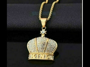 KING OF CROWN CHARM DIAMOND PENDANT 3D Принт Модель