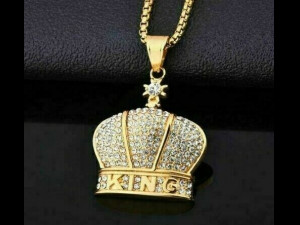 KING OF CROWN CHARM DIAMOND PENDANT 3D Принт Модель