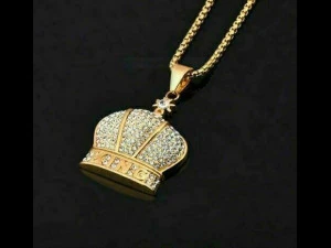 KING OF CROWN CHARM DIAMOND PENDANT 3D Print Model