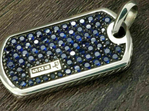 MEN DOG TAG DIAMOND PENDANT Modèles 3D en vedette