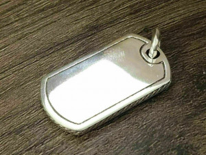 MEN DOG TAG DIAMOND PENDANT 3D Print Model
