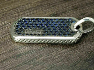 MEN DOG TAG DIAMOND PENDANT 3D Print Model