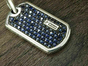 MEN DOG TAG DIAMOND PENDANT 3D Print Model