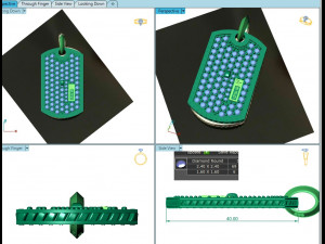 MEN DOG TAG DIAMOND PENDANT 3D Print Model
