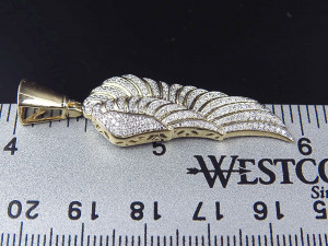 MINI ANGEL FEATHER WING DIAMOND PENDANT Model do druku 3D