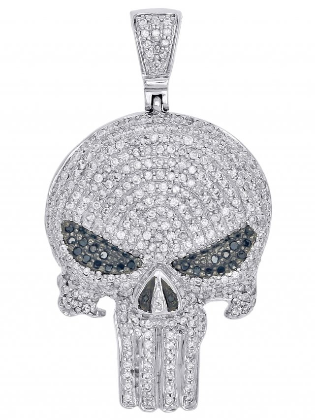 PUNISHER SKULL DIAMOND PENDANT 3D 프린트 모델 .c4d .max .obj .3ds .fbx .stl .blend 