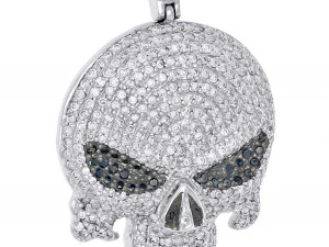 PUNISHER SKULL DIAMOND PENDANT 3D Print Model